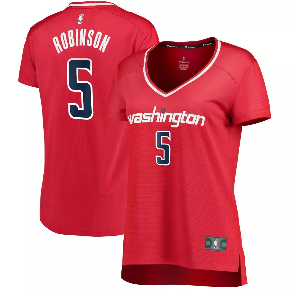 Justin Robinson 5 Jersey Red Washington Wizards Women White Navy Icon
