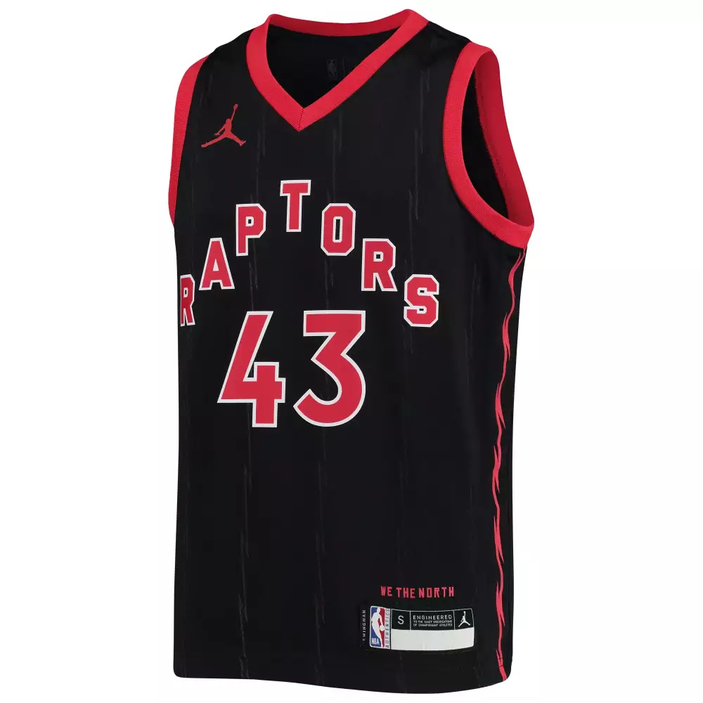 Og Anunoby 3 Toronto Raptors Jersey Black Men Authentic Red Swingman