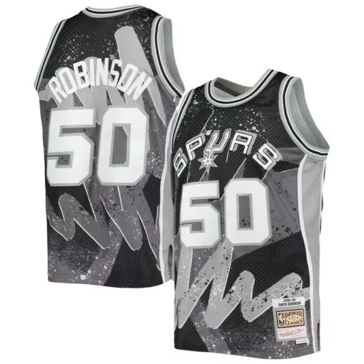 David Robinson 50 Spurs Jersey Black 1990-91 Mitchell Ness Hardwood Classics Men