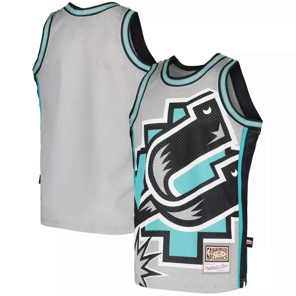 Custom Memphis Grizzlies Jersey Gray Hardwood Classics Men Alternate Design Teal