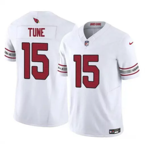 Clayton Tune 15 Arizona Cardinals Jersey White Bird Gang Men Red Gray Stitched