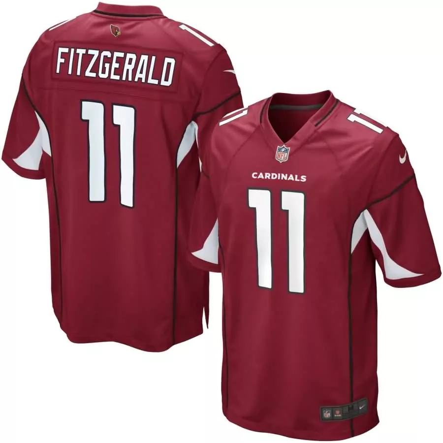 Larry Fitzgerald 11 Cardinals Jersey Maroon Men Jerseys White Game