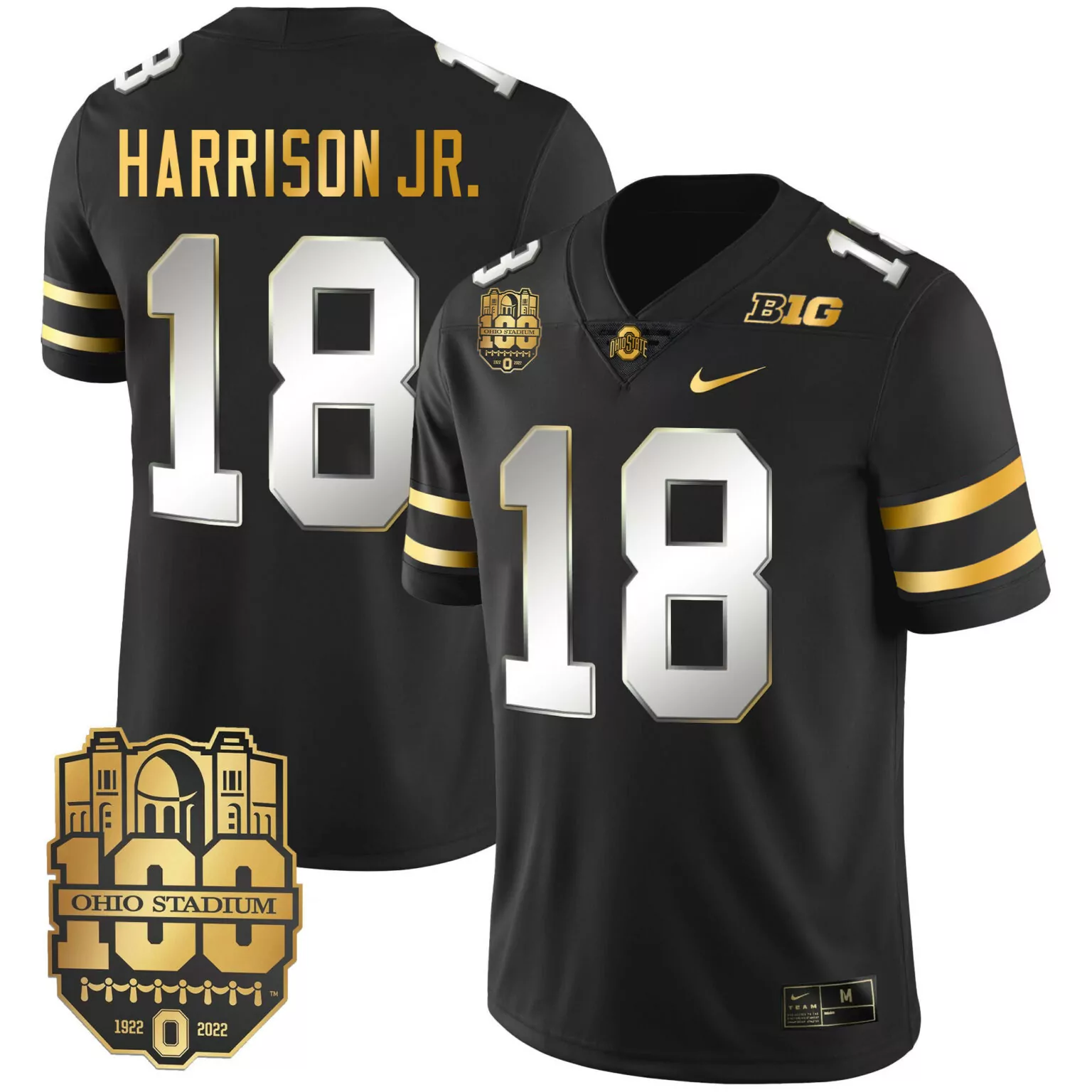 Marvin Harrison 18 Jersey Black Ohio Stadium 100th Anniversary State Buckeyes 2022