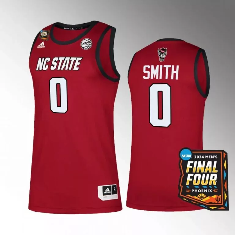 Smith Nc State Jersey Red 2024 Men's Final Four Phoenix Men Black