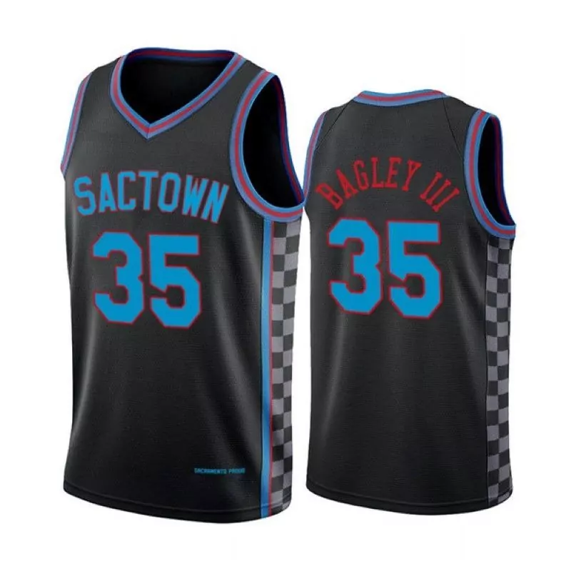 Marvin Bagley Iii 35 Jersey Black City Connect Sacramento Kings Men Alternate Split Design