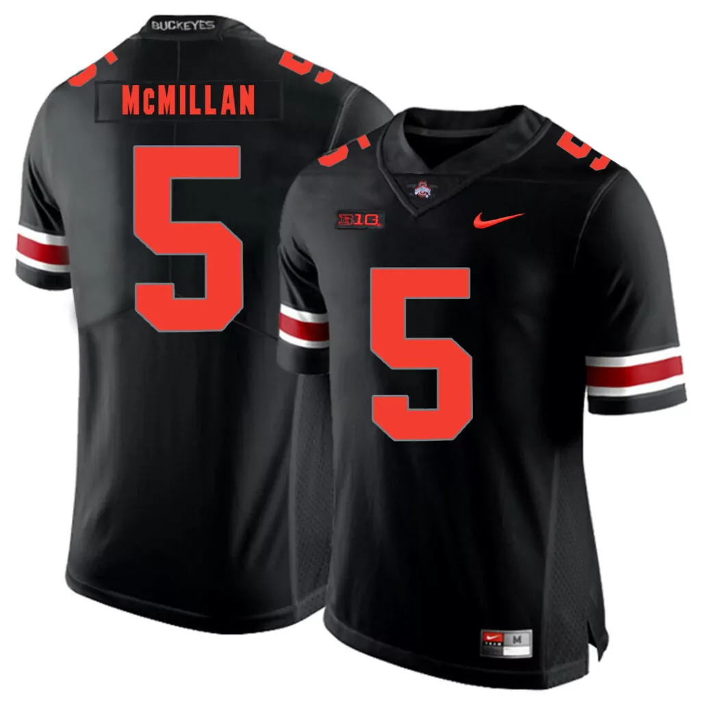 Raekwon Mcmillan 5 Buckeyes Jersey Black Men Red White