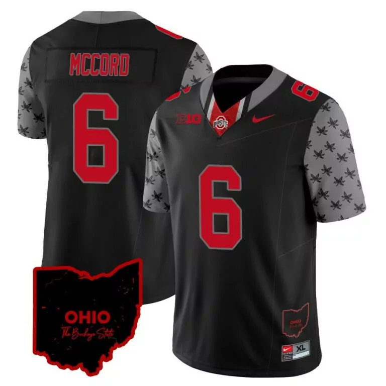 Kyle Mccord 6 Ohio State Buckeyes Jersey Black Big Ten Men Red Gray Alternate Stitched
