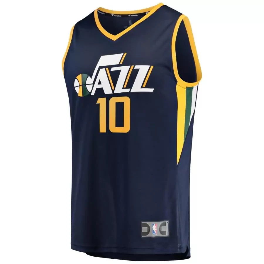 Jordan Clarkson Utah Jazz Jersey Navy Men Standard Yellow Green Icon