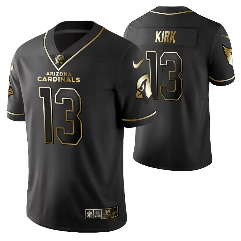 Christian Kirk 13 Jersey Black Arizona Cardinals Men Gold