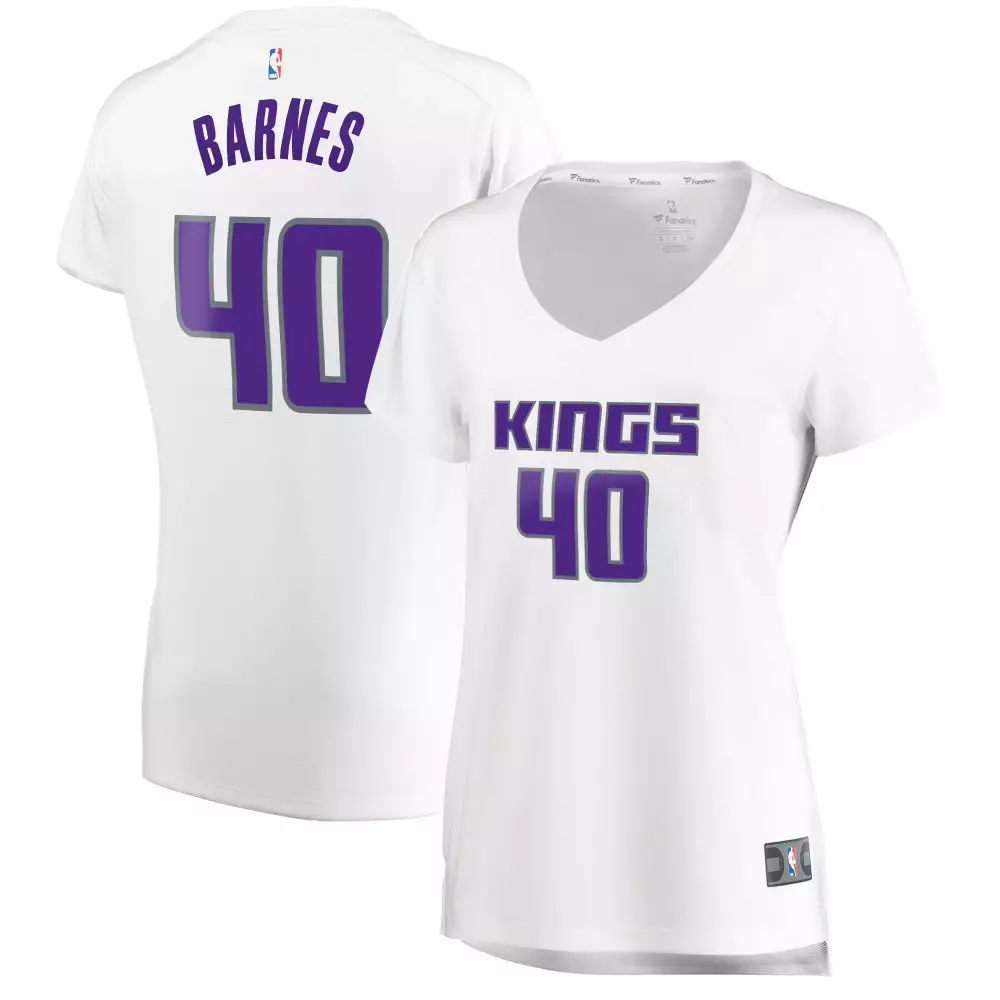 Harrison Barnes 40 Jersey White Sacramento Kings Women T-shirt Purple