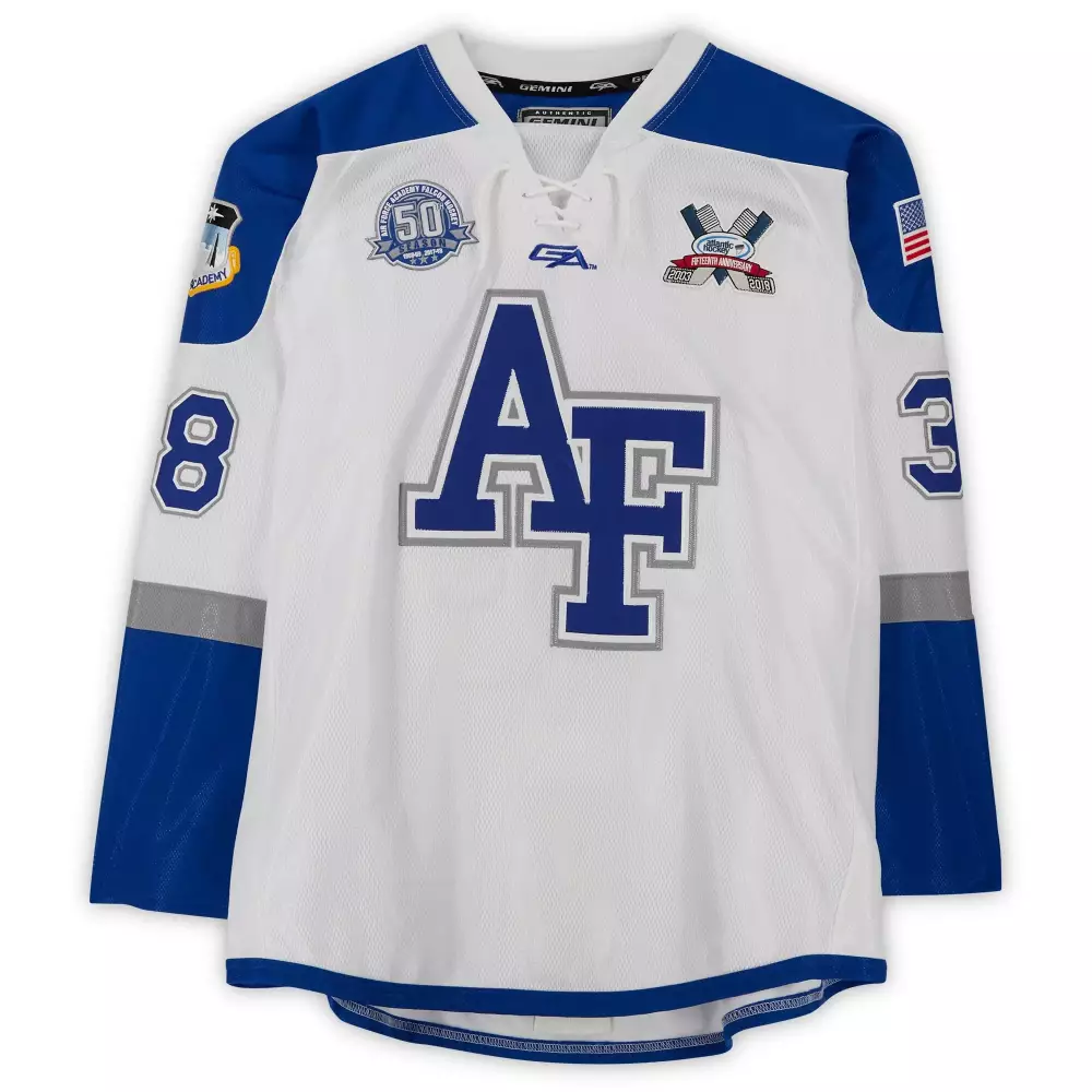 Air Force 8 Falcons Jersey White Veterans Classic Ga 2019 Men Blue Gray