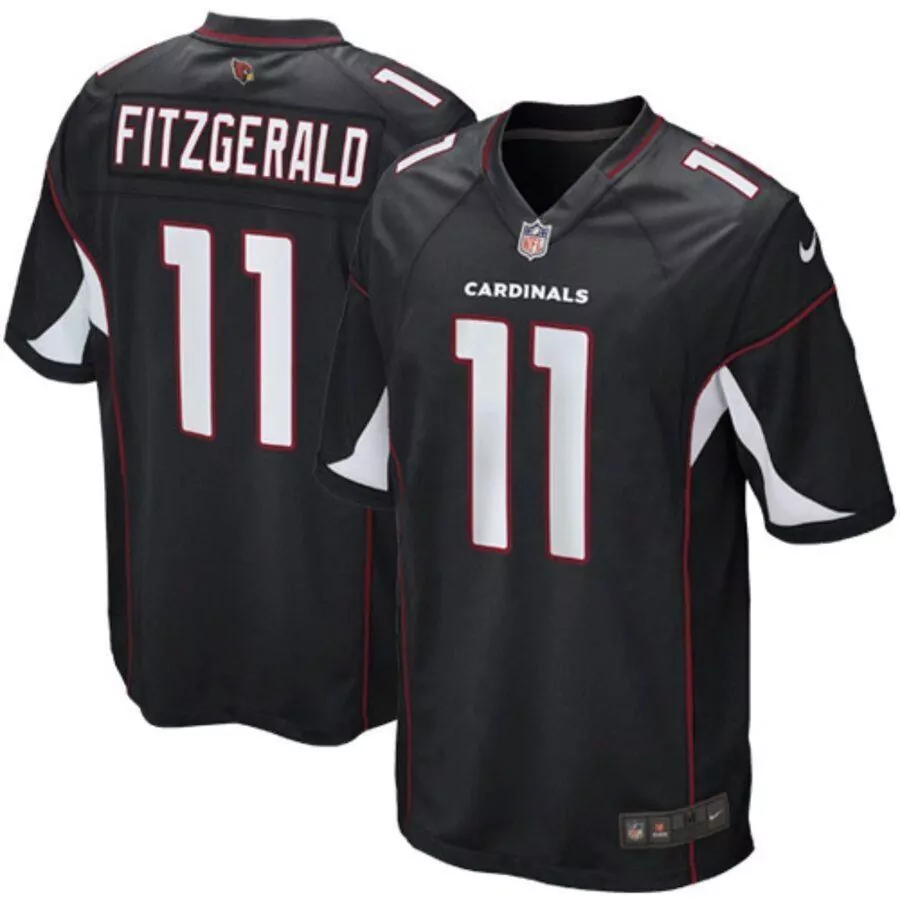 Larry Fitzgerald 11 Jersey Black Arizona Cardinals Men White Red Alternate Game