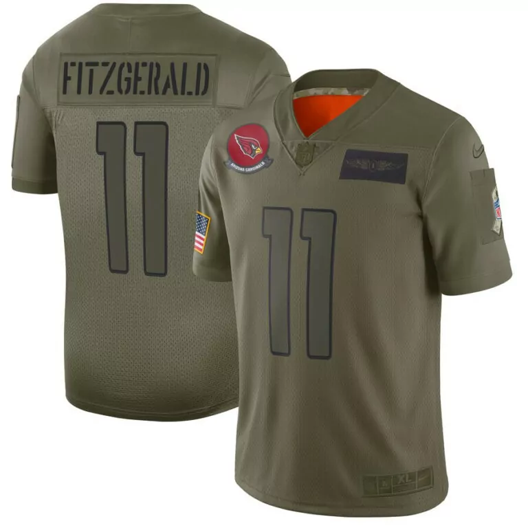 Larry Fitzgerald 11 Jersey Olive Green Salute To Service Arizona Cardinals Us Flag