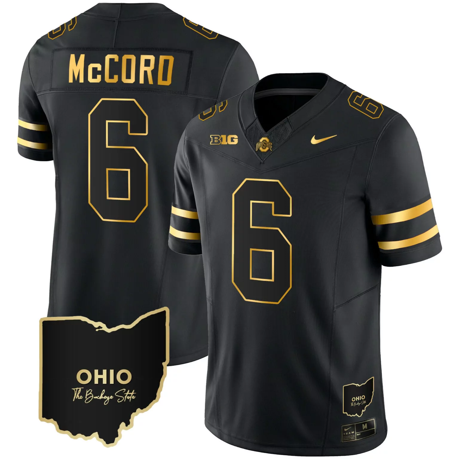 Kyle Mccord 6 Ohio State Jersey Black The Buckeye Big Ten Men Gold Vapor All Stitched