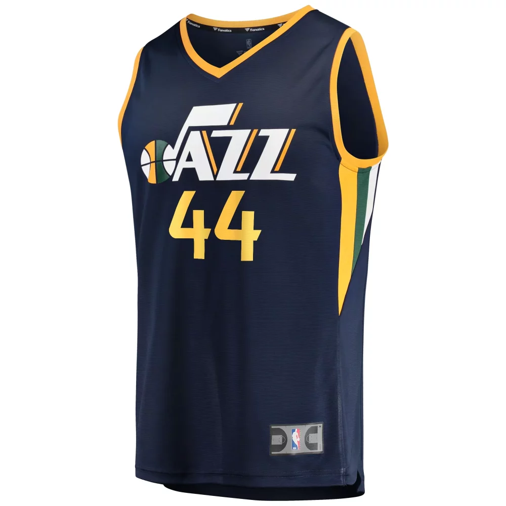 Jazz 44 Utah Jersey Navy Men Yellow Green White Icon