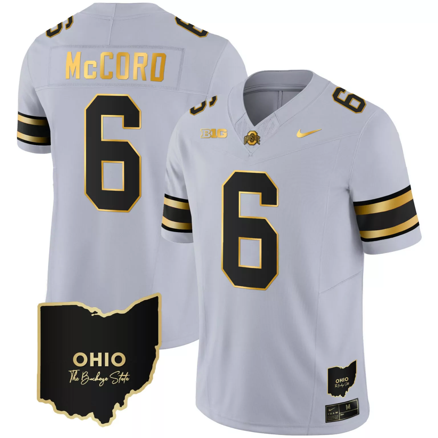 Kyle Mccord 6 Ohio State Buckeyes Jersey White The Buckeye Men Alternate Black Gold