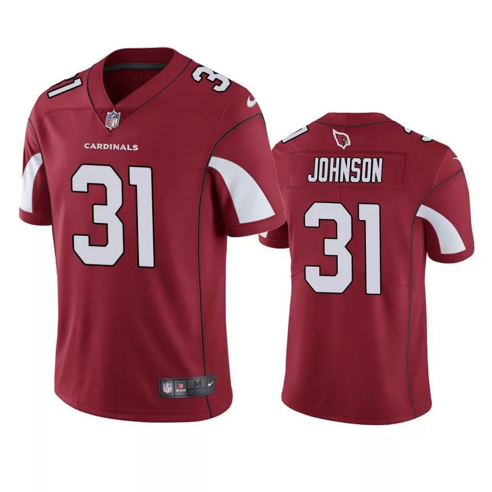 David Johnson 31 Cardinals Jersey Maroon Men White Vapor Limited