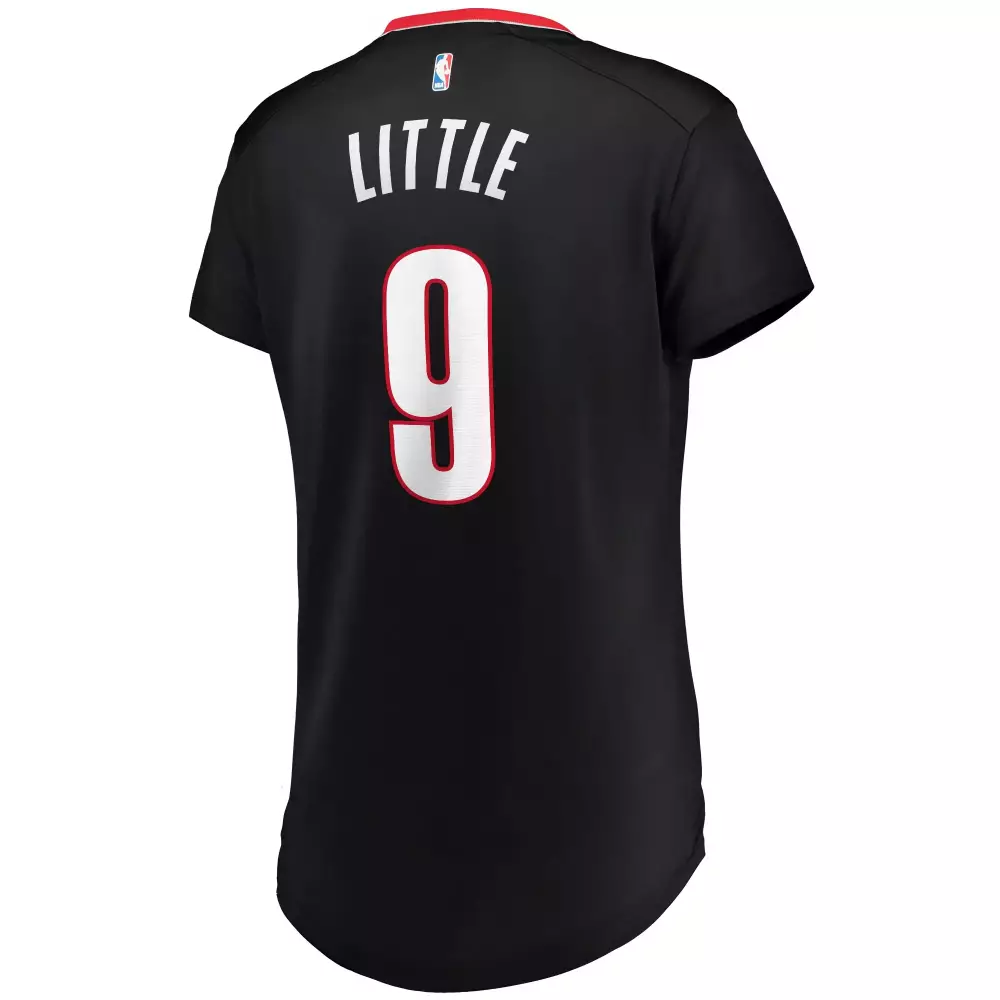 Nassir Little 9 Jersey Black Portland Trail Blazers Men NBA Red White Icon
