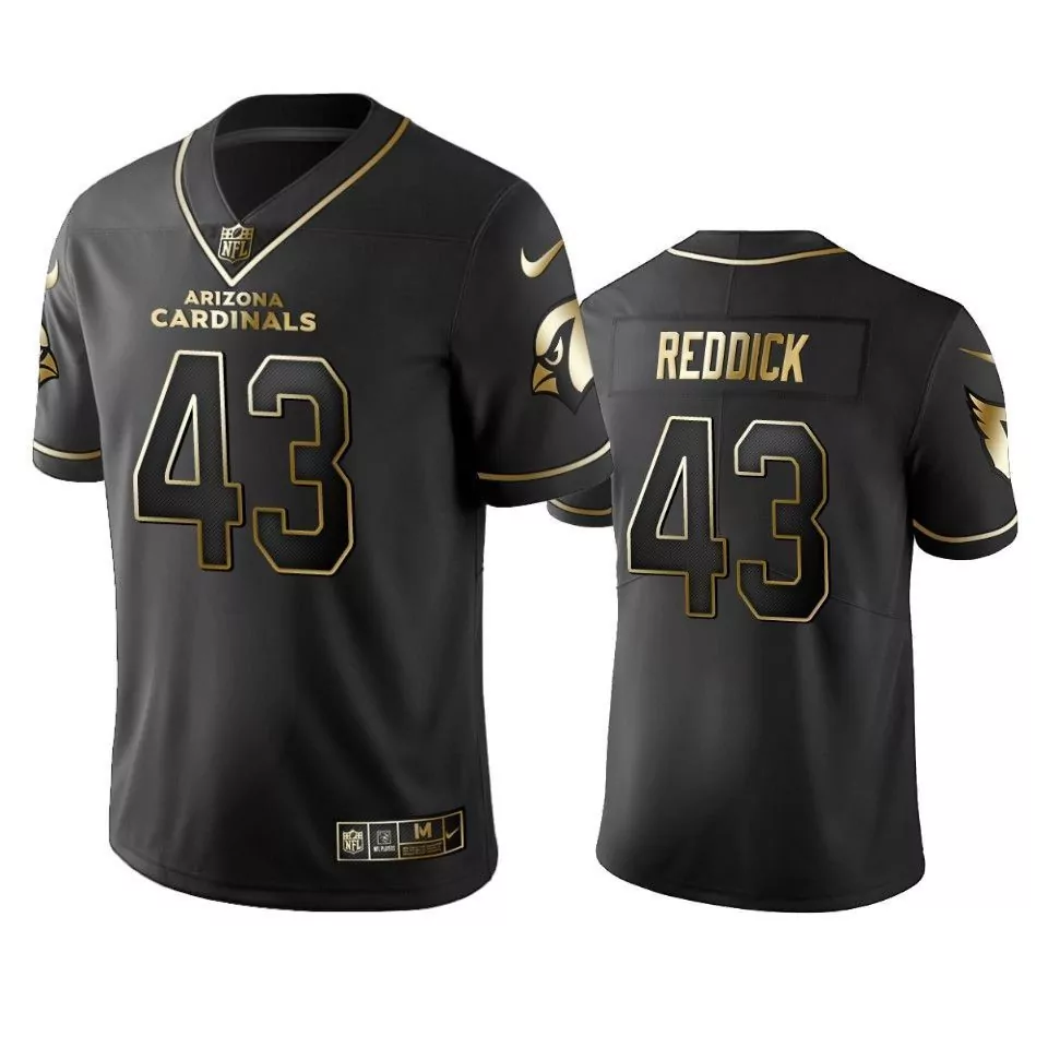 Haason Reddick 43 Jersey Black Arizona Cardinals Men Player Gold Vapor Limited