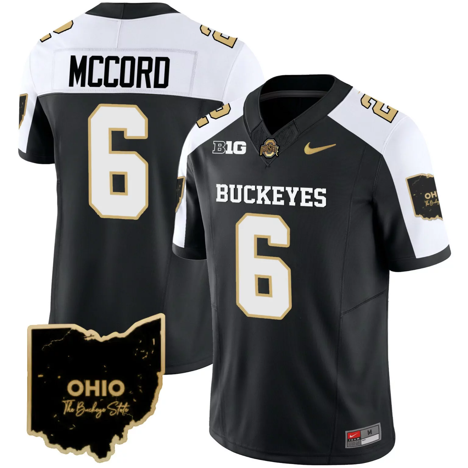 Kyle Mccord 6 Ohio State Buckeyes Jersey Black Big Ten Men White Gold Alternate All