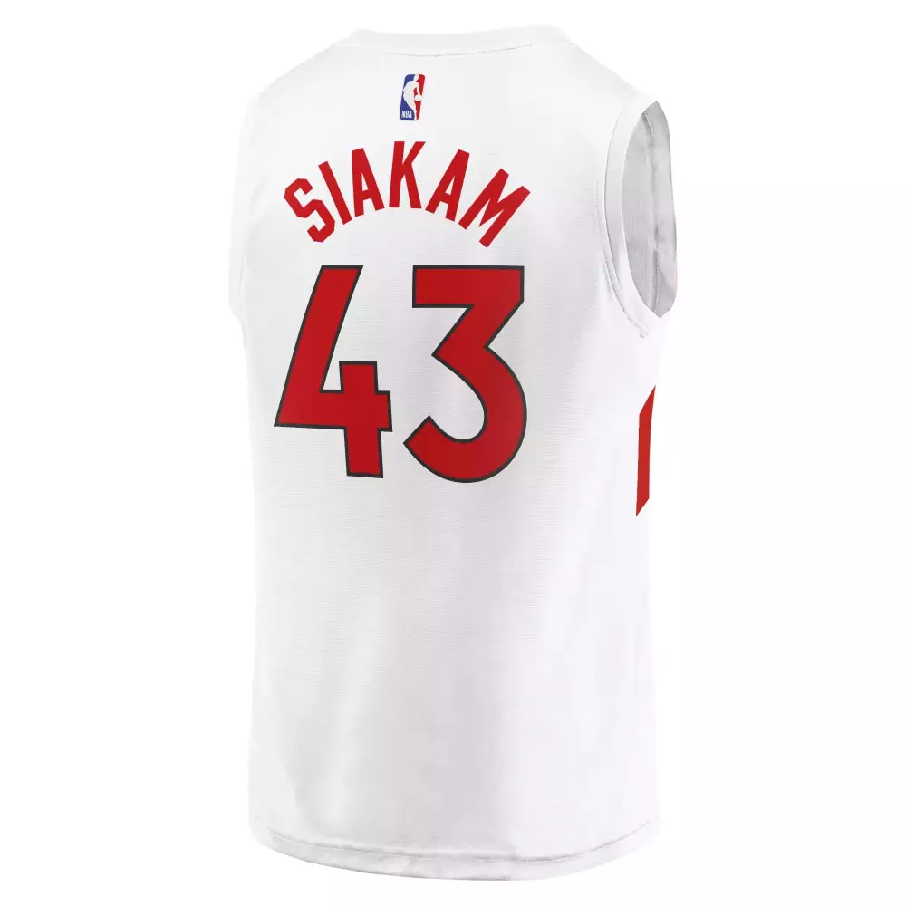 Pascal Siakam 43 Toronto Raptors Jersey White Men Standard Alternate Red Black