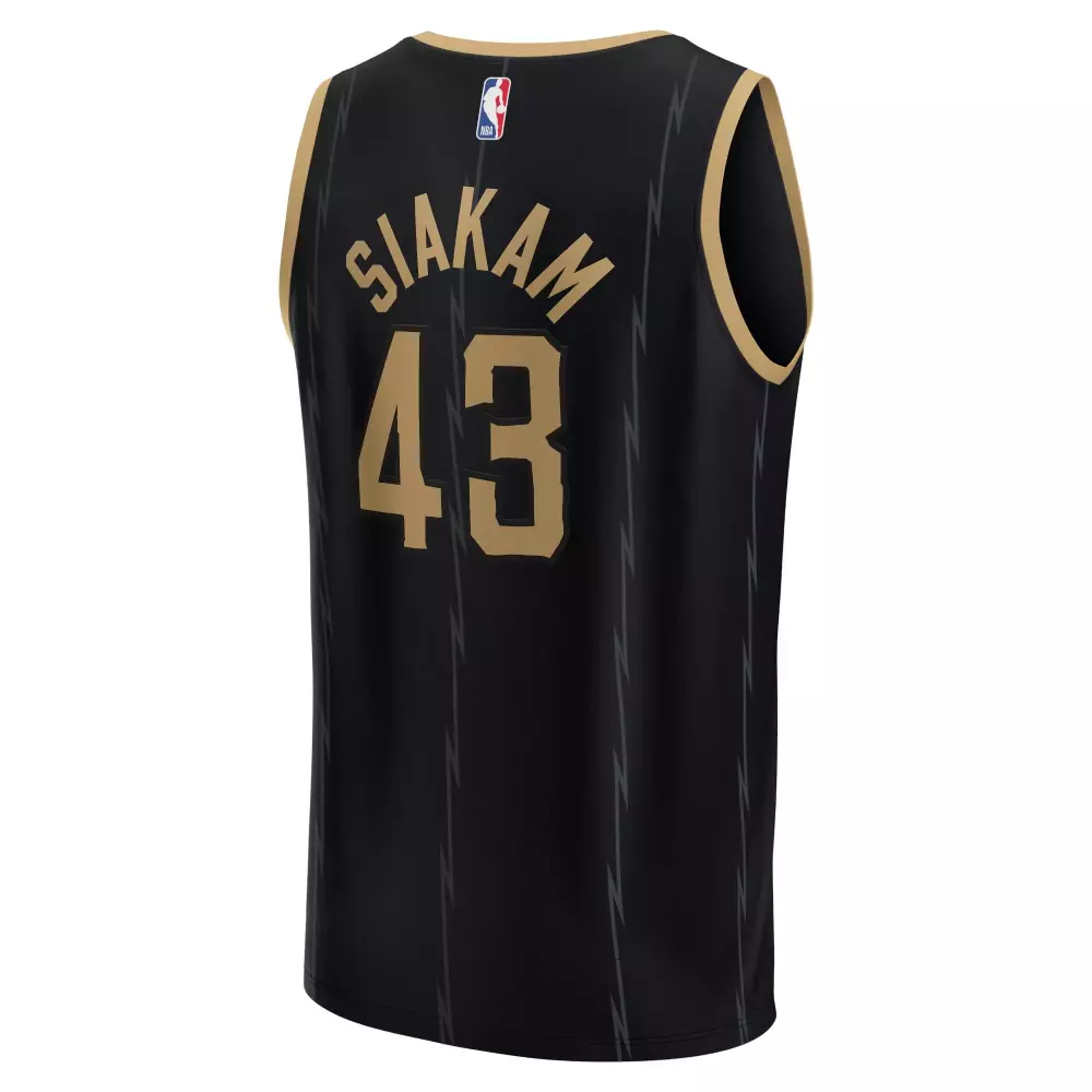 Pascal Siakam 43 Raptors Jersey Black Men Player Gold