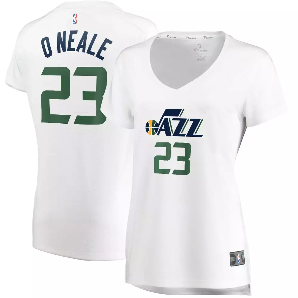 Royce Oneale 23 Utah Jazz Jersey White Women T-shirt Navy Green Yellow