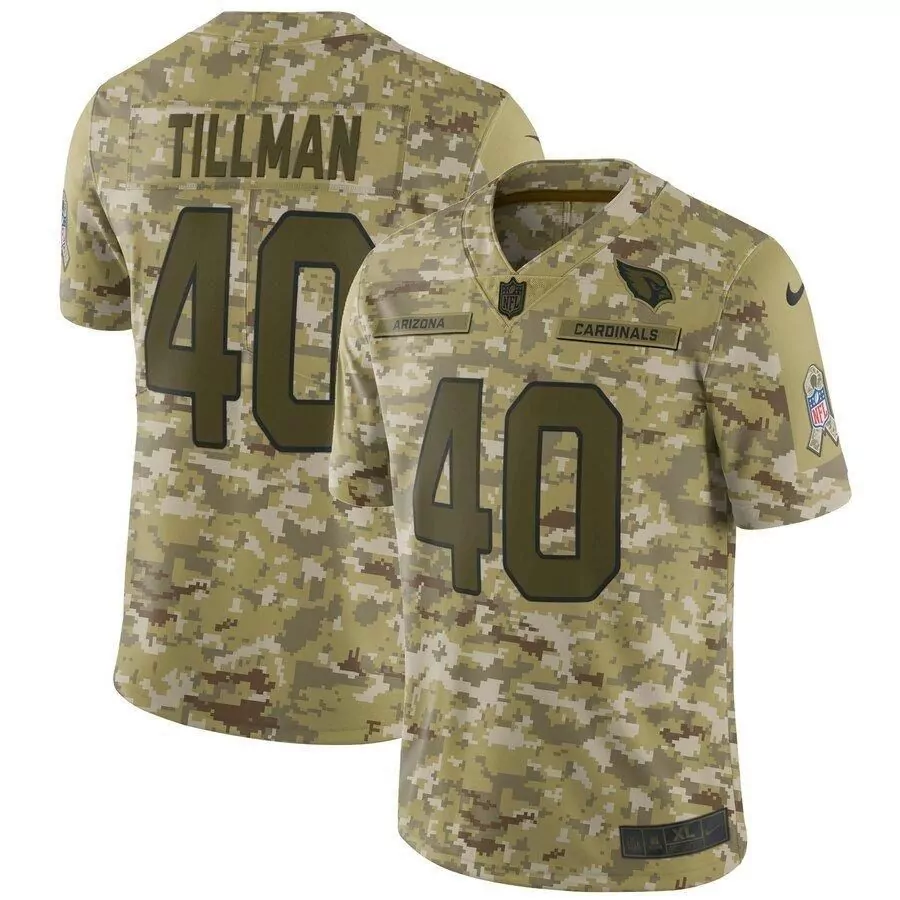 Pat Tillman 40 Arizona Cardinals Jersey Camouflage Salute To Service Men Alternate