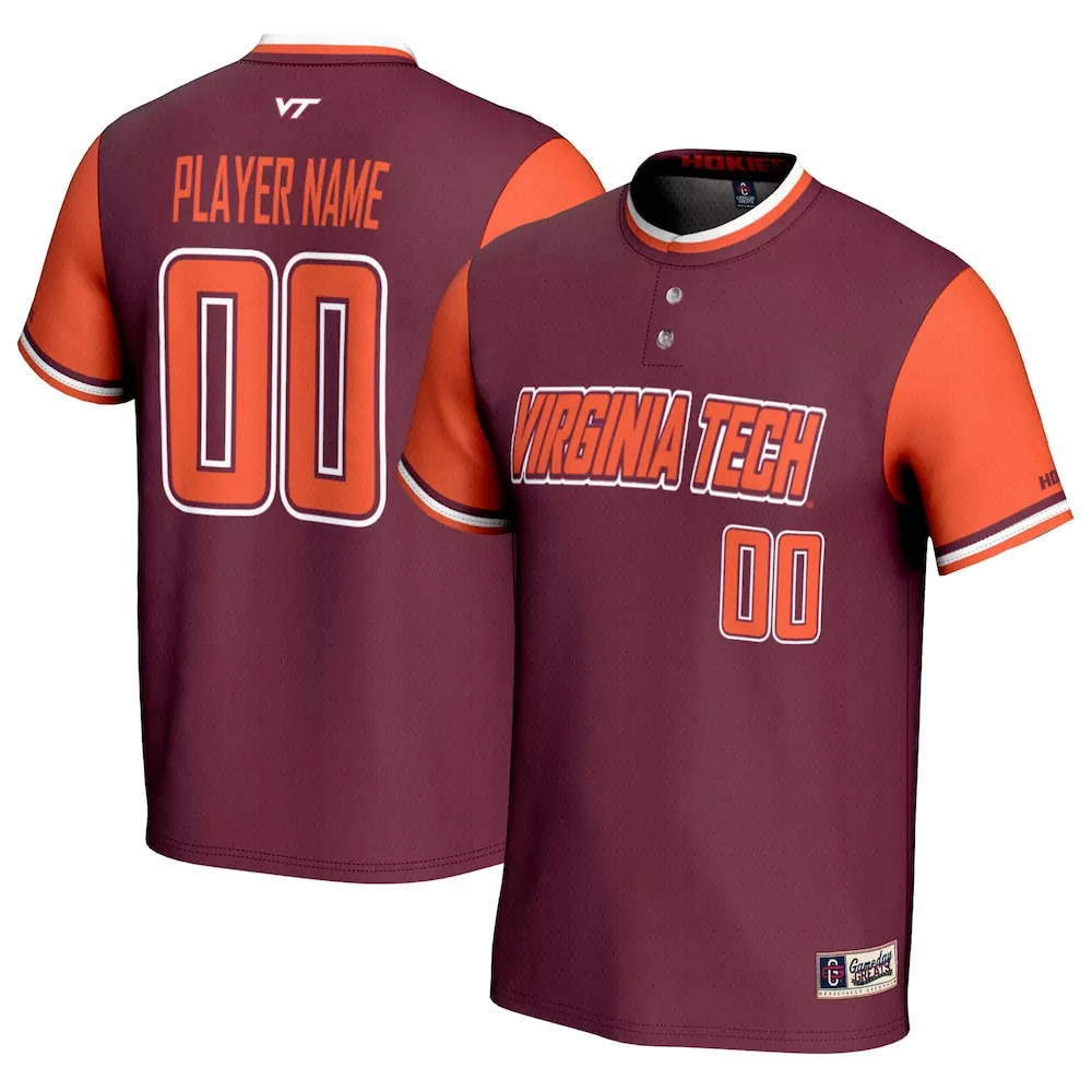 Virginia Tech Hokies Jersey Maroon Men Orange White Gameday Unisex Fashion