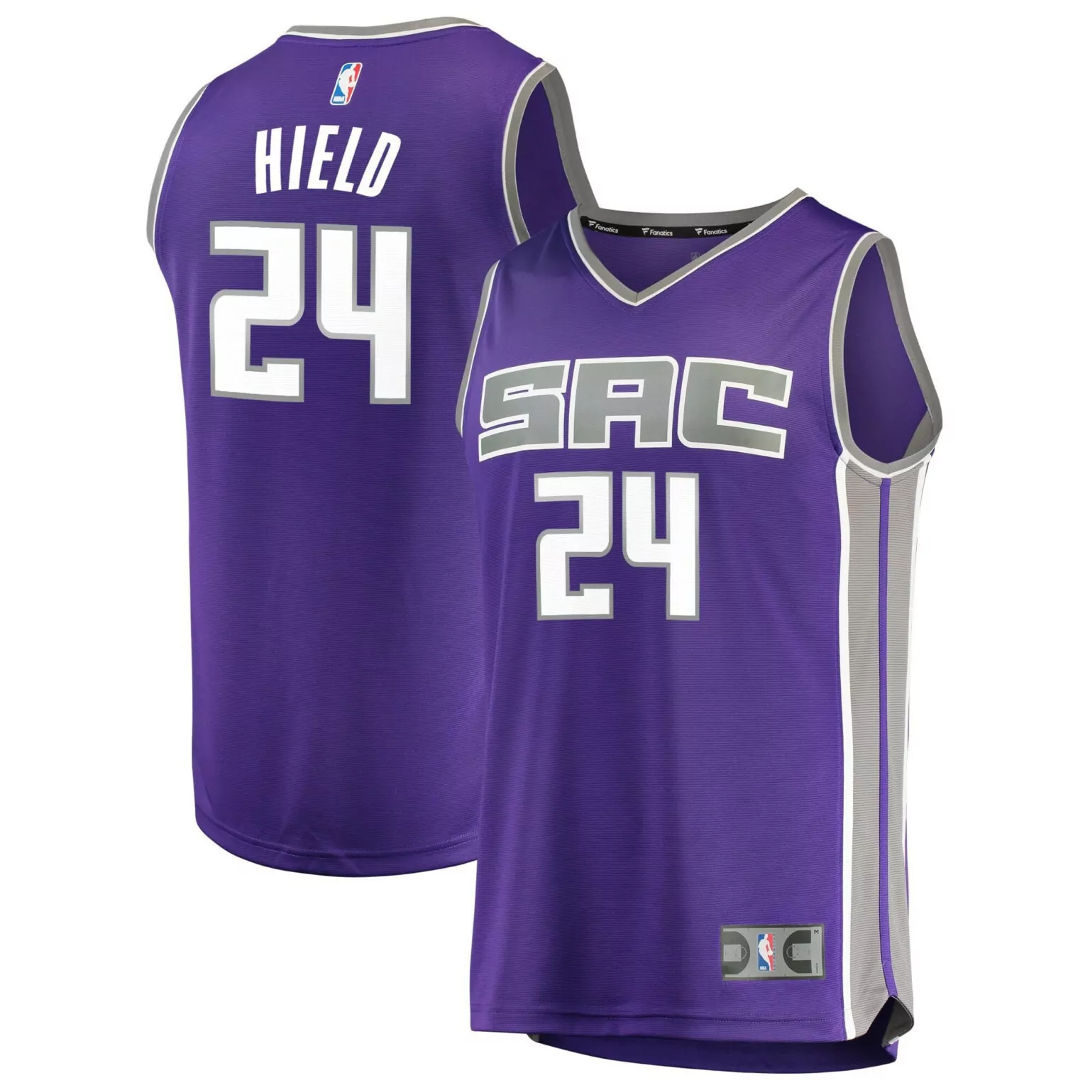 Buddy Hield 24 Sacramento Kings Jersey Purple Men White Gray Icon