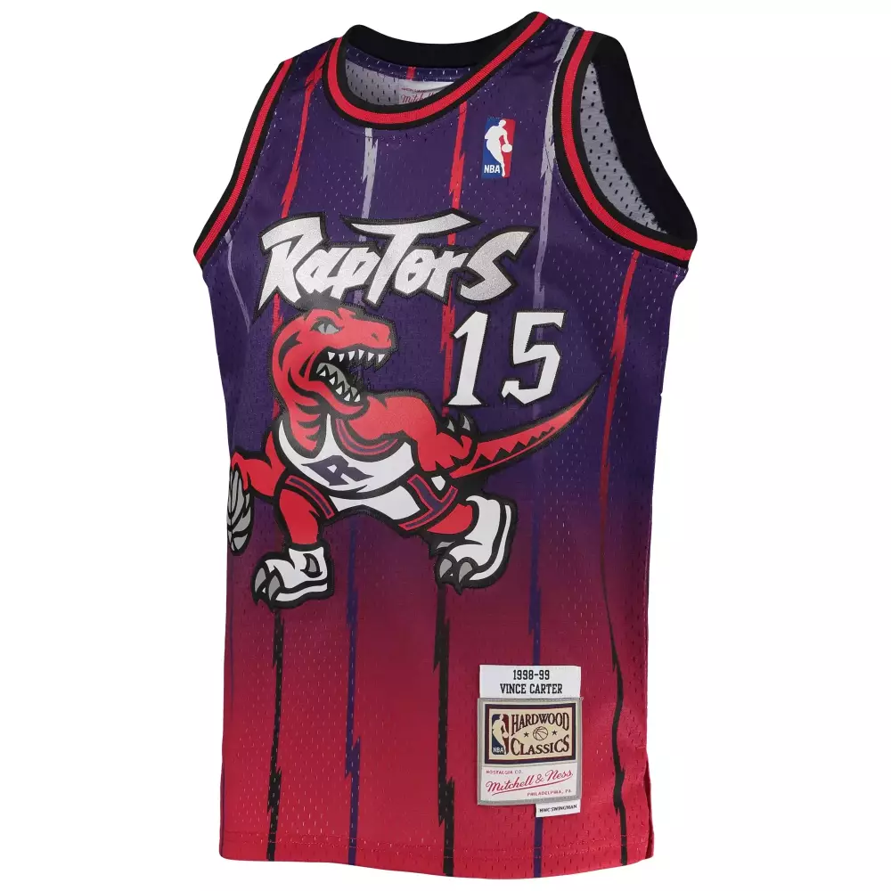 Vince Carter 15 Toronto Raptors Jersey Purple 1998-99 Hardwood Classics 1998 Men