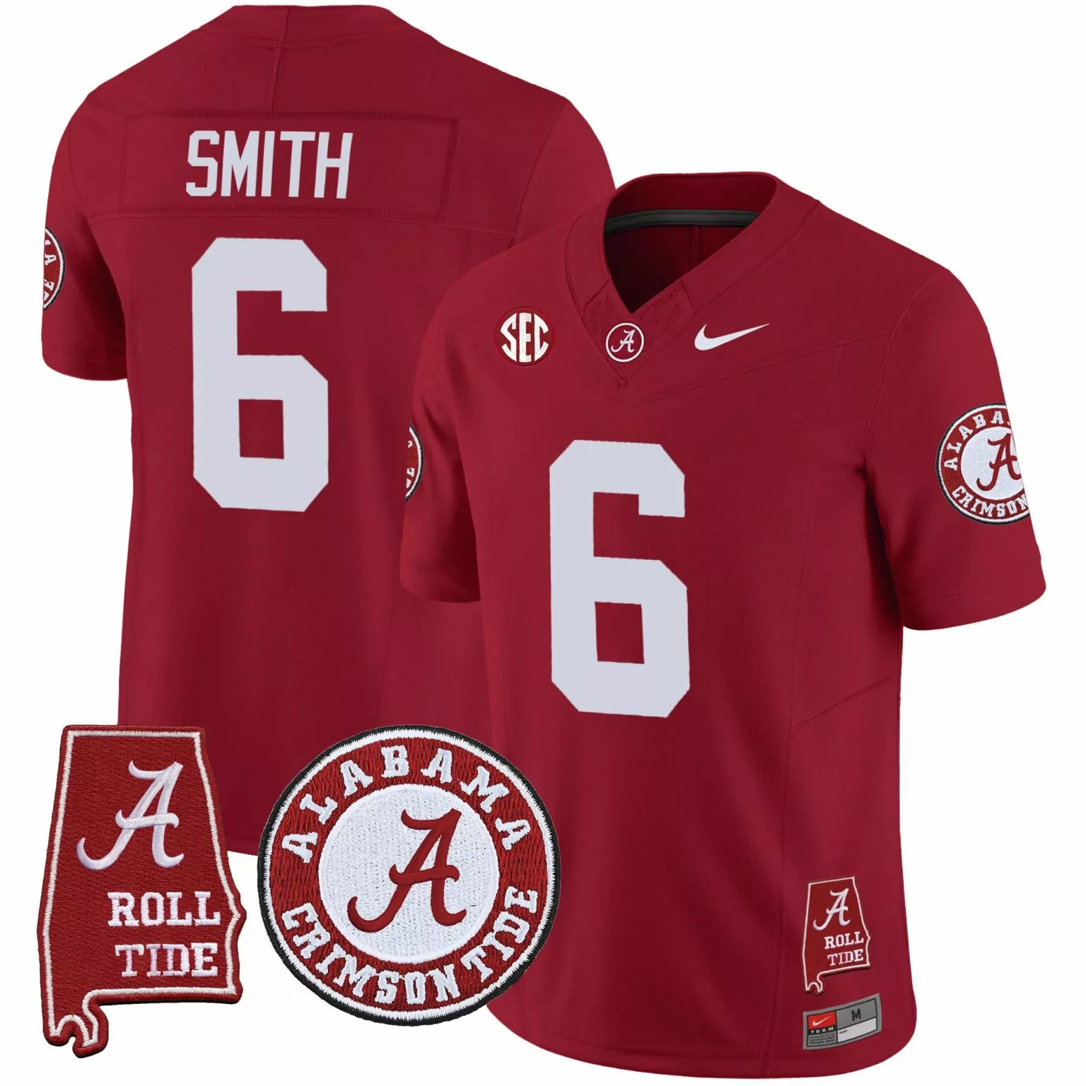 Devonta Smith 6 Jersey Crimson Ncaa Alabama Tide Roll Men White v4 All Stitched