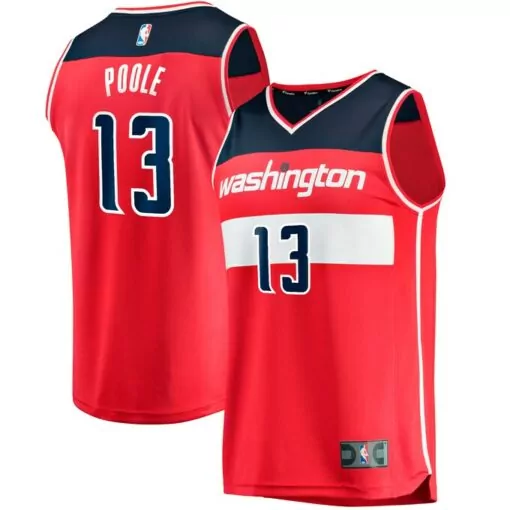 Jordan Poole 13 Jersey Red Washington Wizards Men Navy White Icon