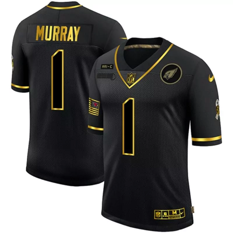 Kyler Murray 1 Arizona Cardinals Jersey Black Blackout American Flag Men Authentic