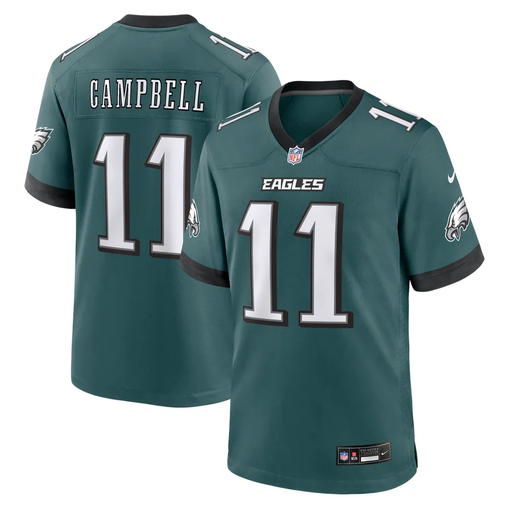 Jihaad Campbell Philadelphia Eagles Nike Team Game Jersey - Midnight Green
