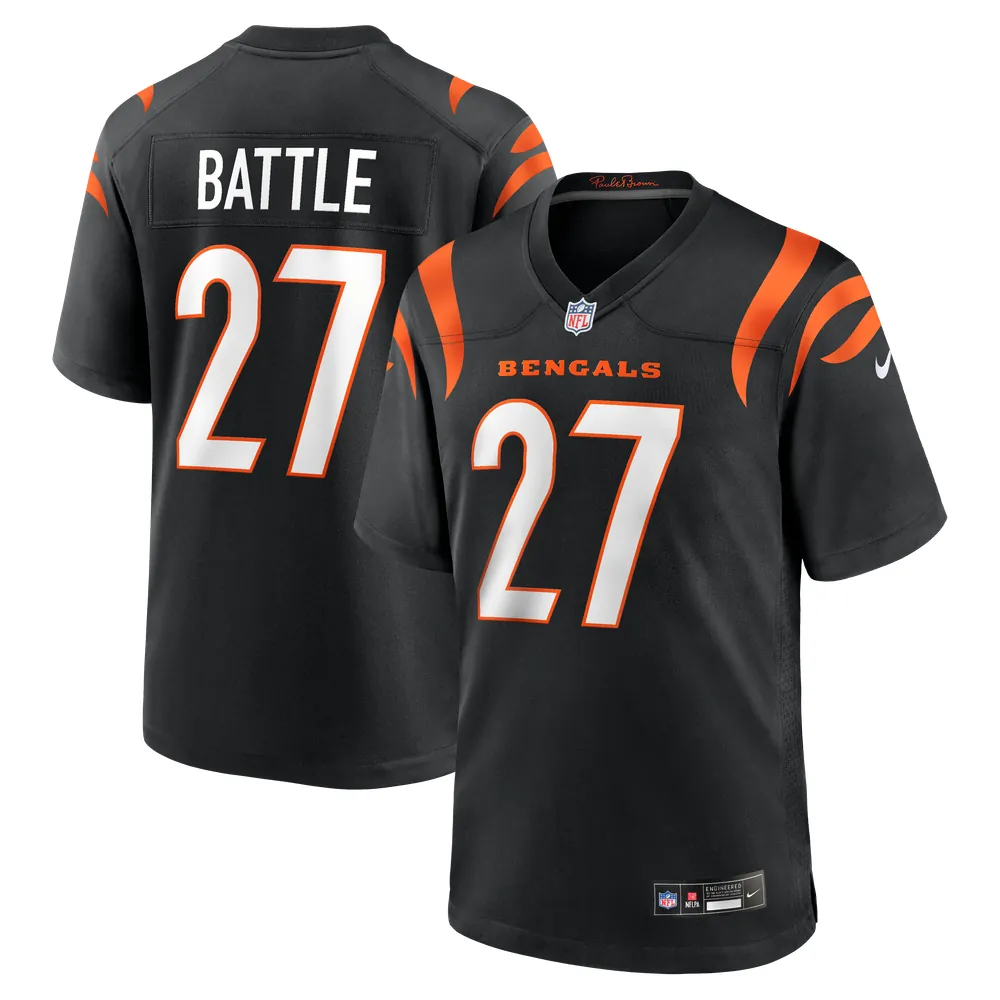 Jordan Battle Cincinnati Bengals Nike Team Game Jersey -  Black