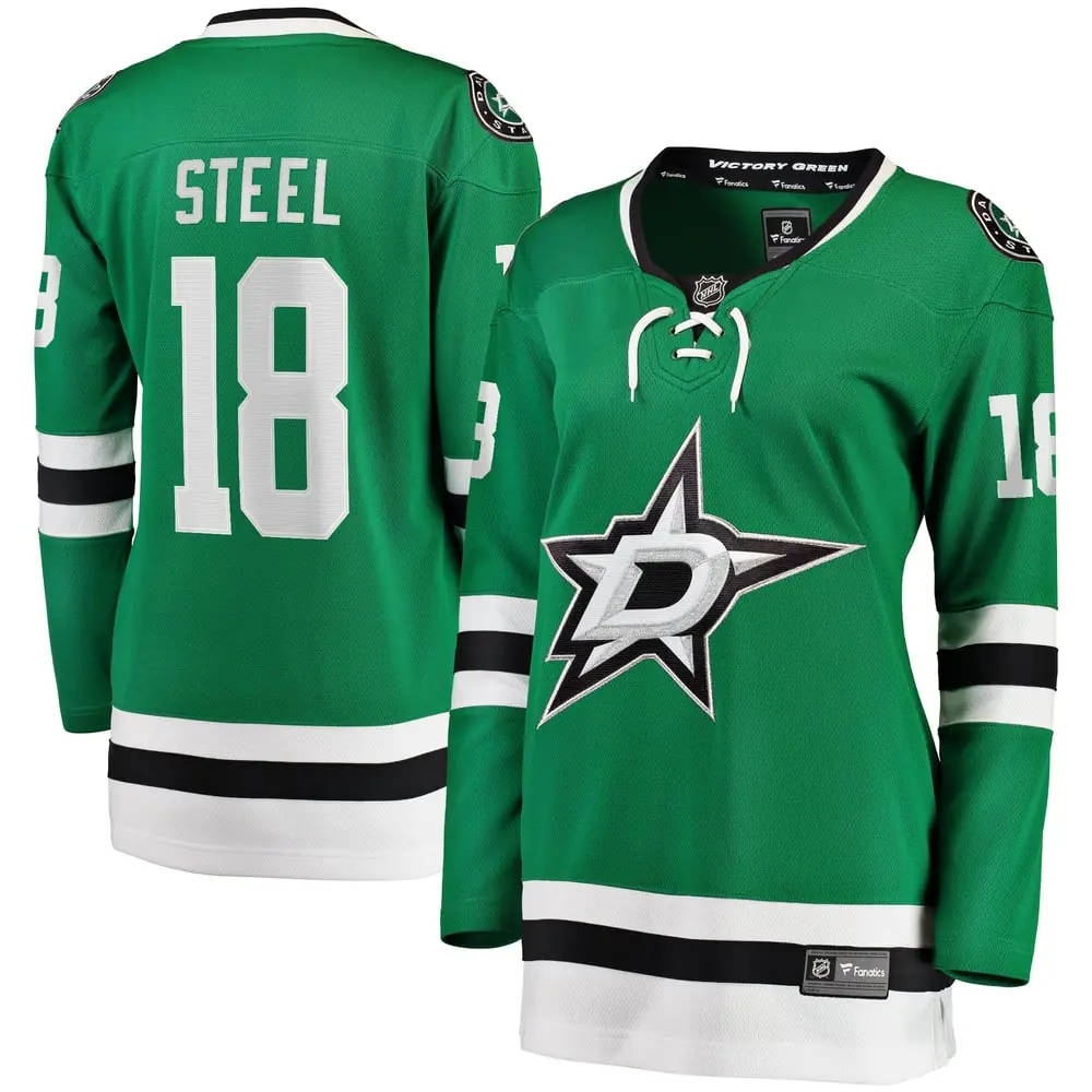 Sam Steel Dallas Stars Fanatics Women's Home Breakaway Player Jersey - Kelly Green