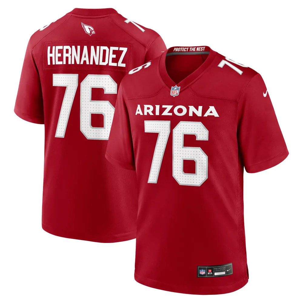 Will Hernandez Arizona Cardinals Nike Team Game Jersey -  Cardinal