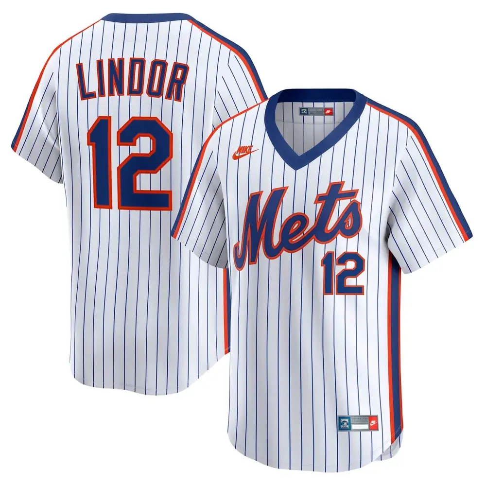 Francisco Lindor New York Mets Nike Throwback Cooperstown Collection Limited Jersey - White