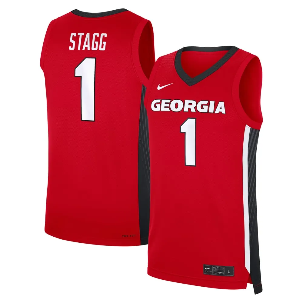 Kareem Stagg Georgia Bulldogs Nike NIL Men's Basketball Replica Jersey - Red
