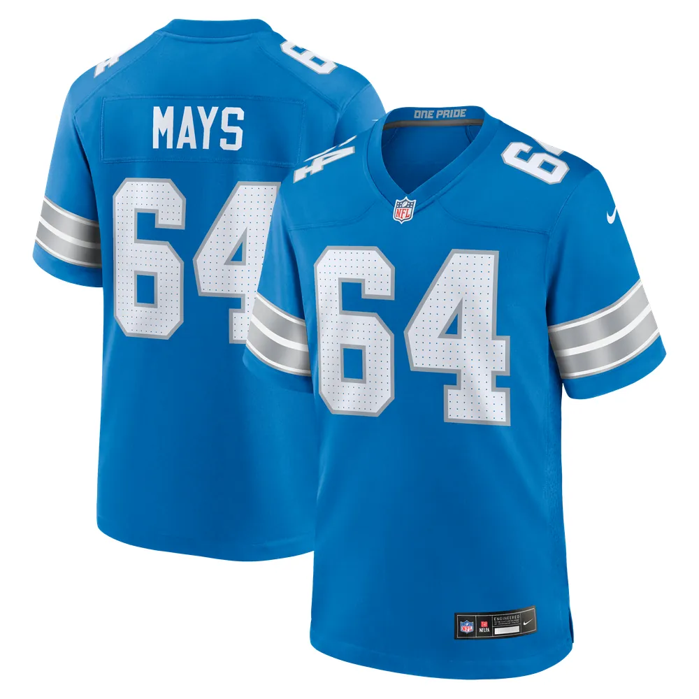 Cade Mays Detroit Lions Nike Team Game Jersey -  Blue