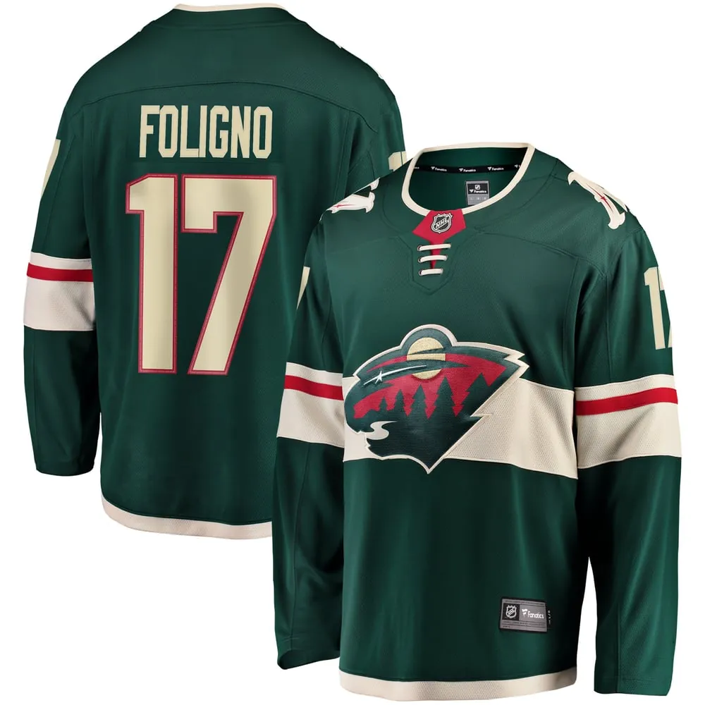 Marcus Foligno Minnesota Wild Fanatics Breakaway Jersey - Green