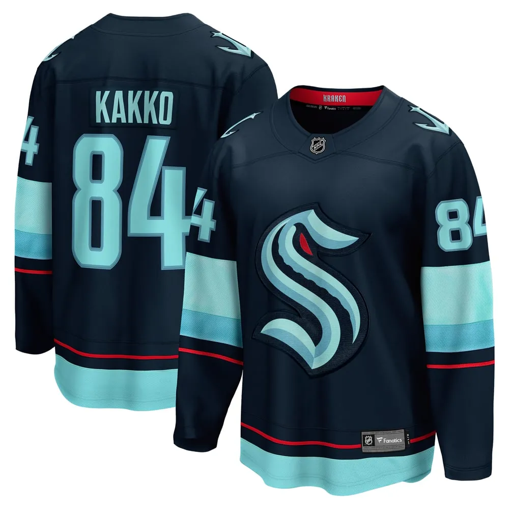 Kaapo Kakko Seattle Kraken Fanatics Home Breakaway Player Jersey - Deep Sea Blue