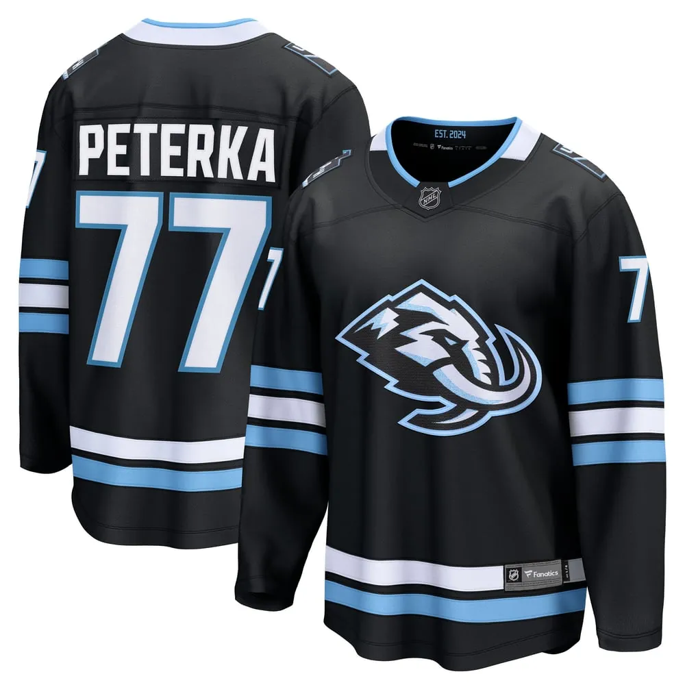 JJ Peterka Utah Mammoth Fanatics Home Breakaway Jersey - Black