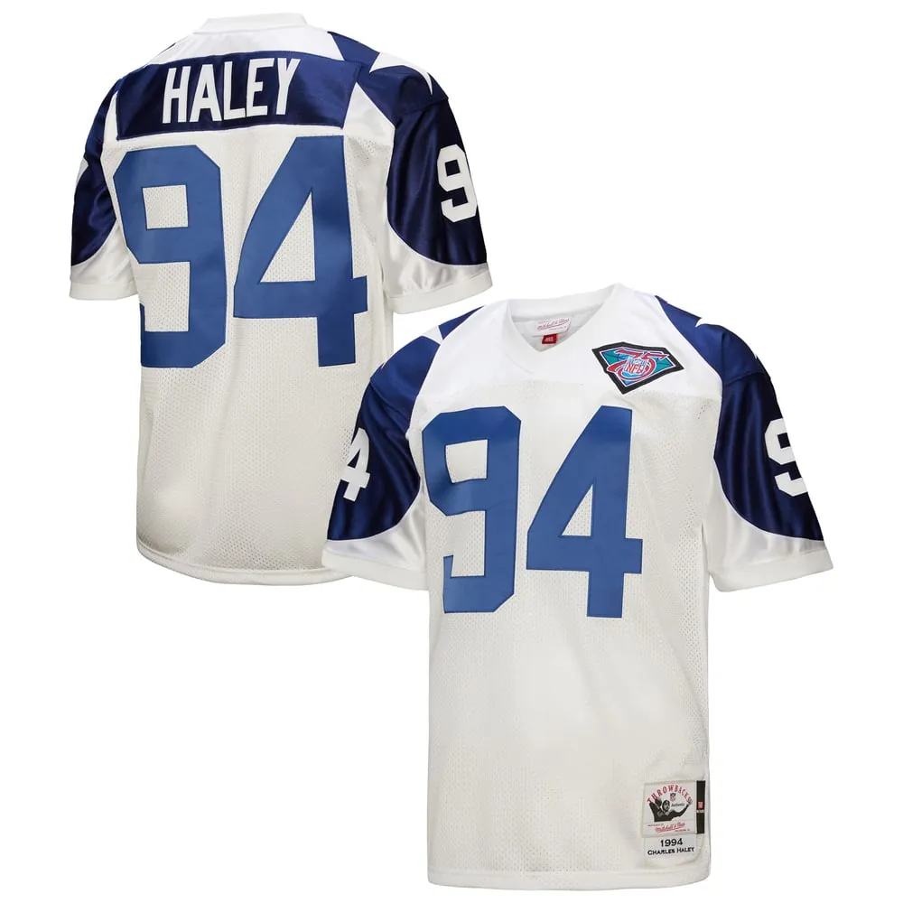 Charles Haley Dallas Cowboys 1994 Mitchell & Ness Authentic Throwback Retired Player Jersey - White