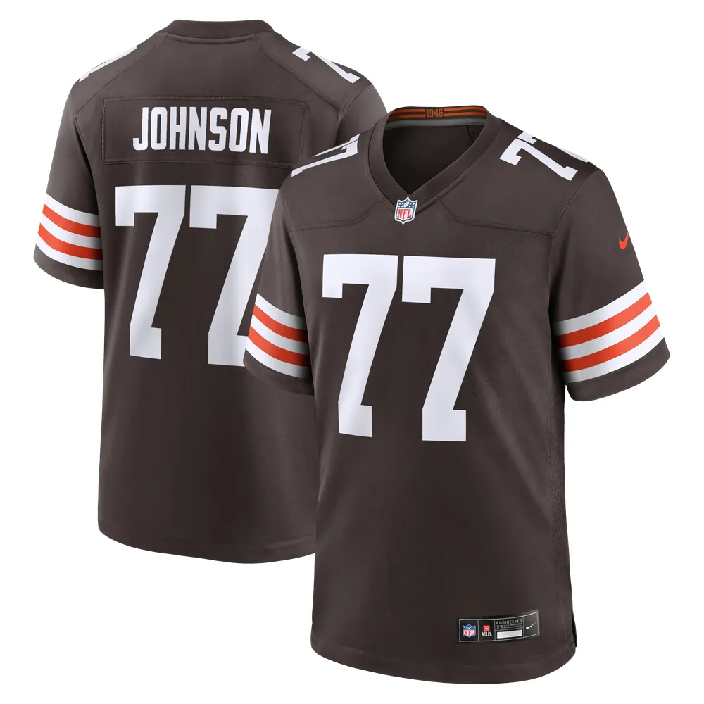 Zion Johnson Cleveland Browns Nike Team Game Jersey -  Brown