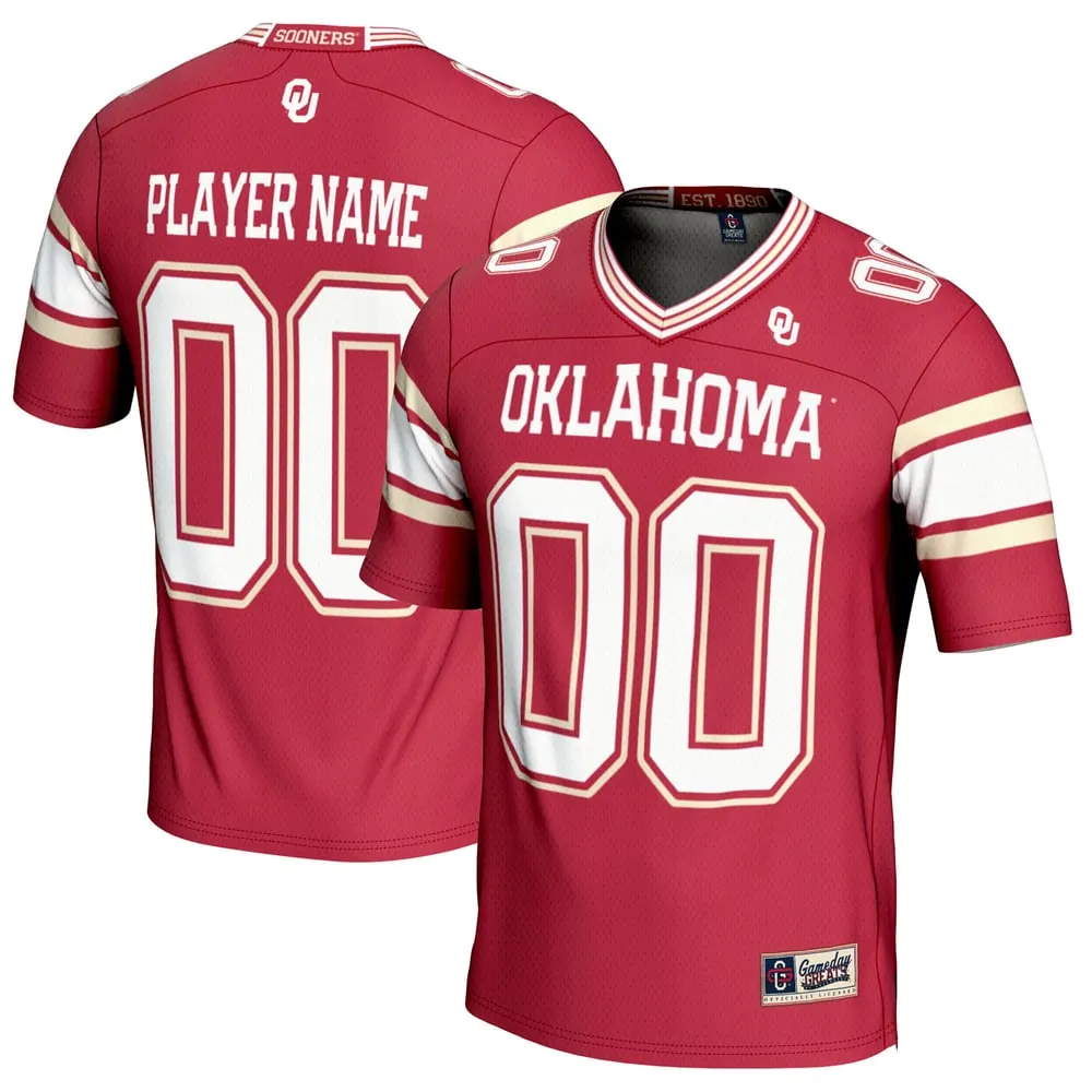 Oklahoma Sooners GameDay Greats NIL Pick-A-Player Football Jersey - Crimson
