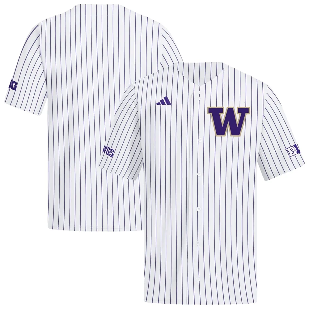 Washington Huskies adidas Home Replica Baseball Jersey - White