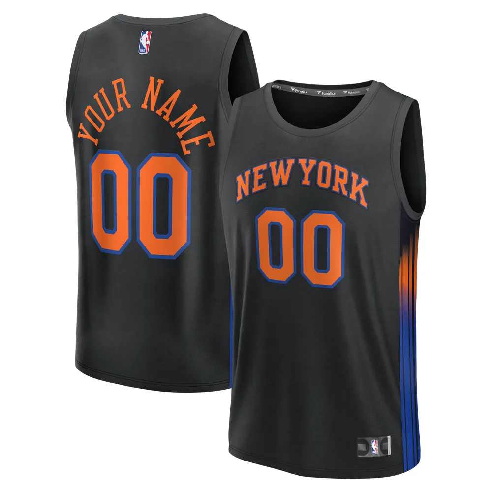 New York Knicks Fanatics Fast Break Custom Jersey - Icon Edition - Black