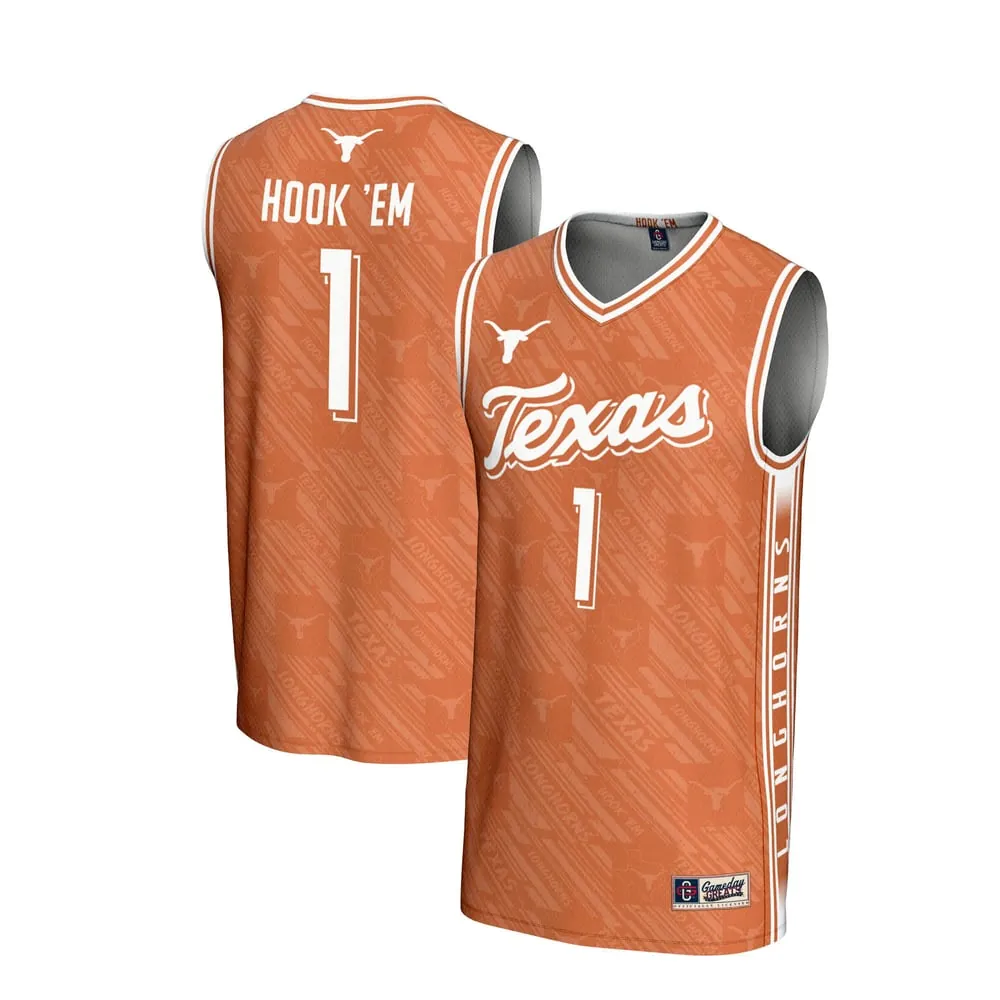 #1 Texas Longhorns GameDay Greats Unisex Lightweight Highlight Print Basketball Jersey - Texas Orange